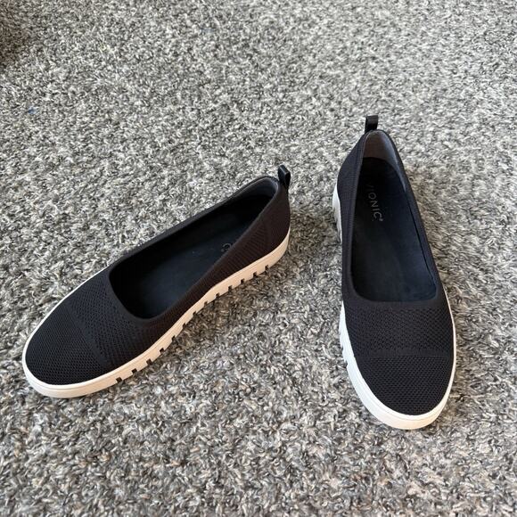 Vionic Women's Uptown Skimmer Knit Flats Shoe Black Size 10 Comfort - Picture 8 of 8